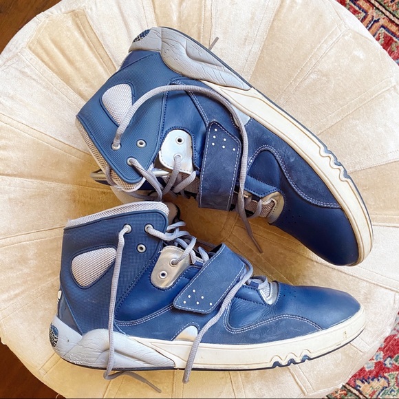 adidas blue leather shoes